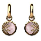 Enraptured Collection Rose Quartz 18K Gold Drop Earrings