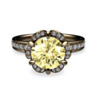 Tudor Rose 1ct Yellow Diamond 18K Gold Ring