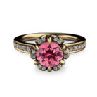 Tudor Rose 0.50ct Pink Tourmaline 18K Gold Ring