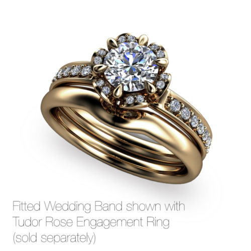 Fitted Wedding Band for Tudor Rose Ring
