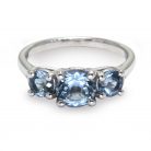 Aquamarine Trilogy 9K White Gold Ring