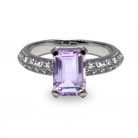 2ct Pink Morganite & Diamond Accent Platinum Ring